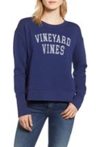 Women's Vineyard Vines Crewneck Cotton Blend Sweatshirt - Blue