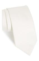 Men's Armani Collezioni Solid Silk Tie, Size - White