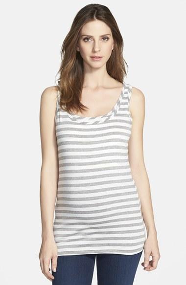 Women's Bun Maternity Stripe Maternity/nursing Tank Top