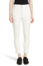 Women's Isabel Marant Medley Lace-up Side Lambskin Leather Pants Us / 34 Fr - White