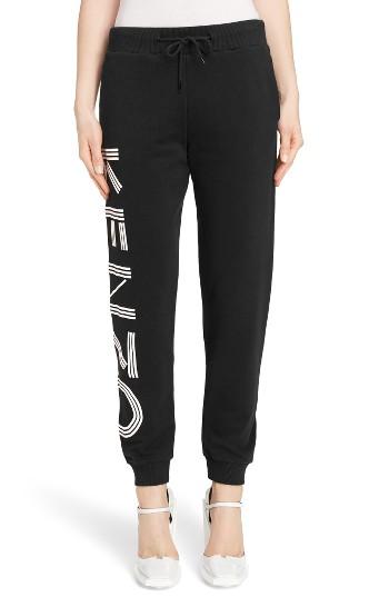 Women's Kenzo Logo Jogger Pants - Black