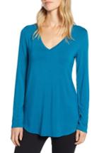 Women's Halogen V-neck Tunic, Size - Blue/green