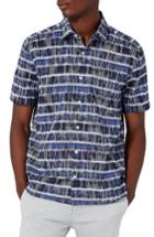Men's Topman Batik Stripe Shirt - Blue