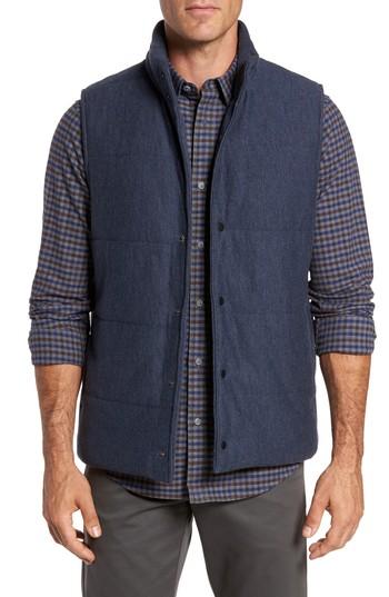 Men's Nordstrom Men's Shop Quilted Fleece Vest - Blue