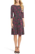 Women's Leota Belted Print Jersey A-line Dress