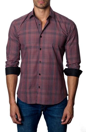Men's Jared Lang Plaid Sport Shirt, Size - Red