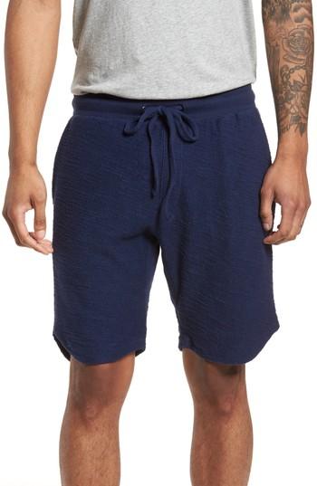 Men's Goodlife Terry Cotton Blend Shorts - Blue