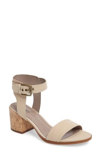 Women's Hinge Dylan Block Heel Sandal .5 M - Beige