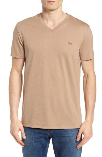 Men's Lacoste Pima Cotton T-shirt (xl) - Beige