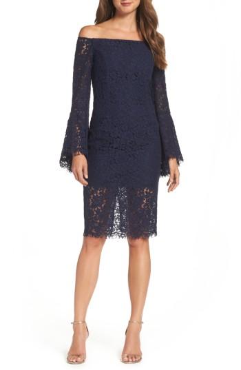 Women's Bardot Solange Corded Lace Sheath Dress - Red