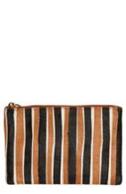 Madewell The Leather Pouch Clutch In Genuine Calf Hair -