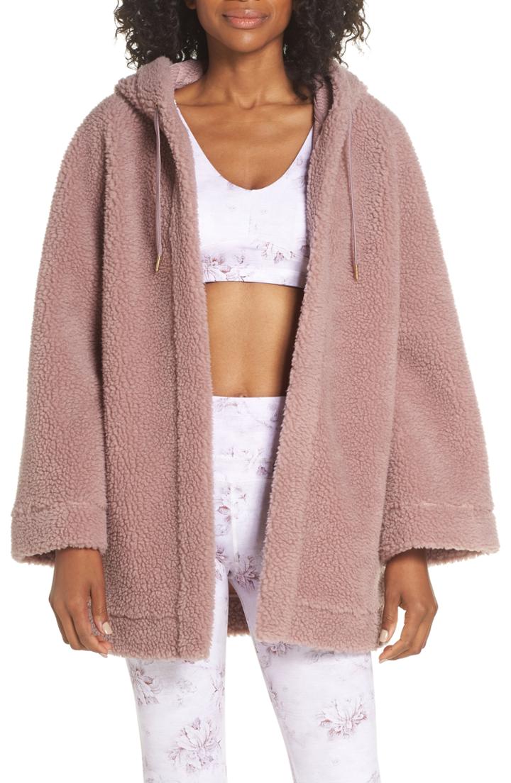 Women's Varley Open Front Fleece Jacket, Size - Pink