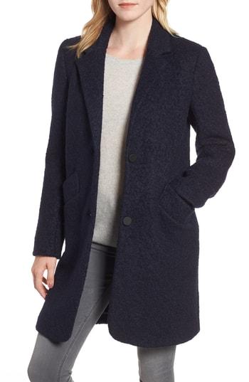 Women's Marc New York Pressed Boucle Coat - Blue