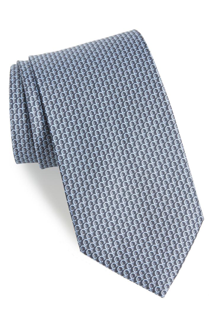 Men's Salvatore Ferragamo Filo Print Silk Tie