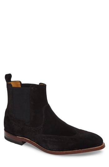 Men's Stacy Adams Madison Ii Wingtip Chelsea Boot .5 D - Black