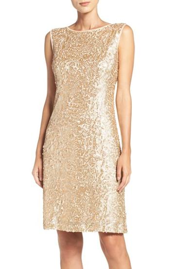 Women's Donna Ricco Sequin Mesh Dress