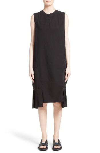 Women's Y's By Yohji Yamamoto Side Pleat Pocket Dress