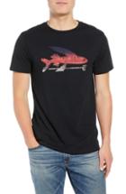 Men's Patagonia Flying Fish Organic Cotton T-shirt, Size - Black