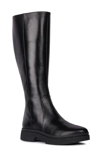 Women's Geox Myluse Knee High Platform Boot Us / 35eu - Black