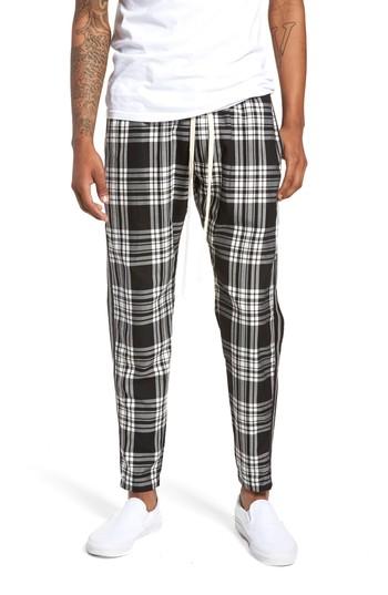 Men's Represent Plaid Jogger Pants - Black