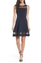 Women's French Connection Tobey Fit & Flare Sweater Dress - Blue