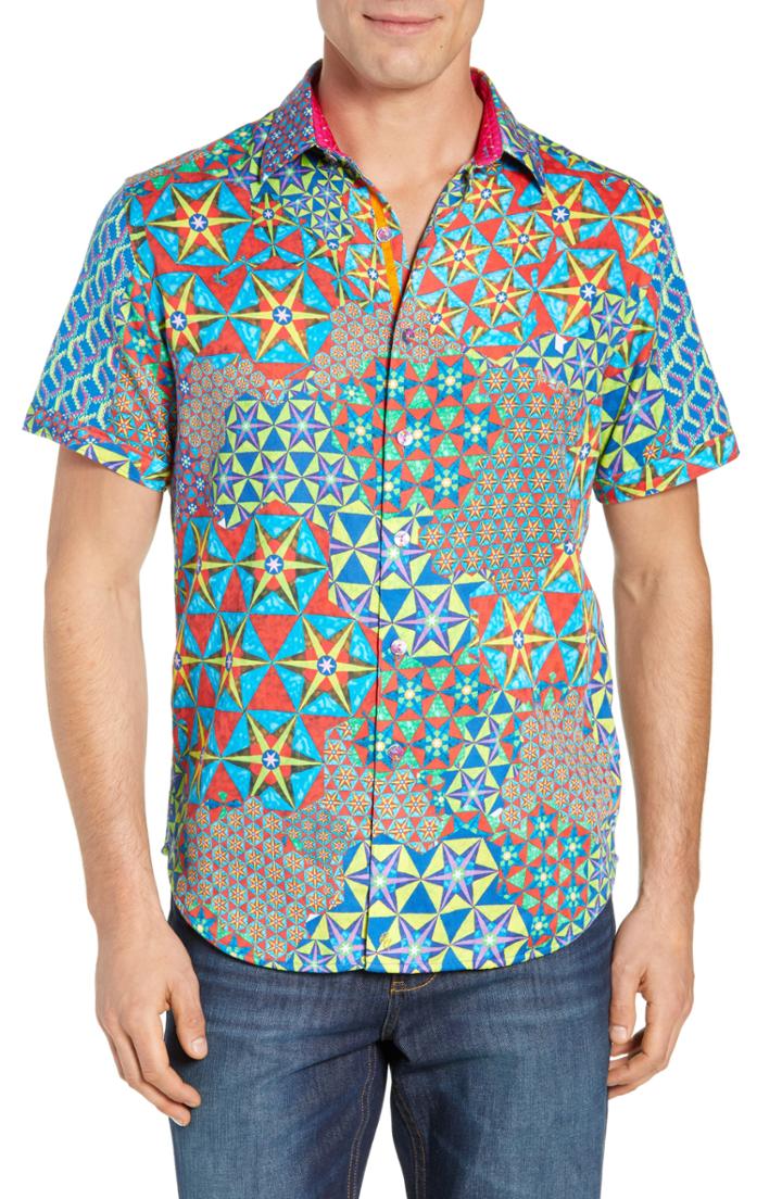 Men's Robert Graham The Prism Limited Edition Classic Fit Sport Shirt - Blue