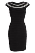 Women's Adrianna Papell Banded Jersey Sheath Dress - Black