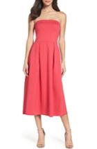Women's Charles Henry Strapless Midi Dress - Pink