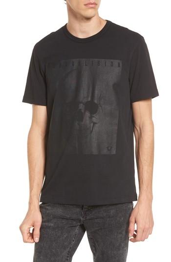 Men's True Religion Brand Jeans Foil Print T-shirt - Black