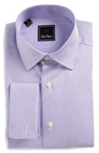 Men's David Donahue Regular Fit Stripe Dress Shirt .5 32/33 - White