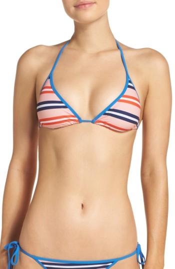 Women's Diane Von Furstenberg Triangle Bikini Top, Size - White