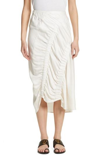 Women's Zero + Maria Cornejo Ruched Drape Skirt - White