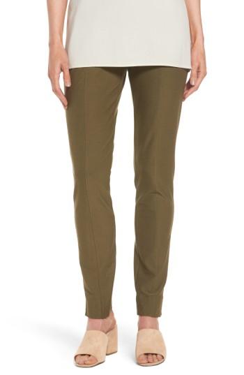Petite Women's Eileen Fisher Slim Knit Pants P - Green