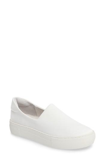 Women's Jslides Abba Slip-on Platform Sneaker .5 M - White