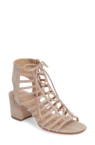 Women's Pour La Victoire 'amabelle' Lace-up Sandal .5 M - Beige
