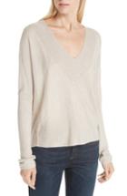 Women's Eileen Fisher Boxy Tencel Lyocell & Silk Sweater, Size - Beige