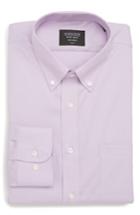 Men's Nordstrom Men's Shop Trim Fit Non-iron Dress Shirt - 32/33 - Purple