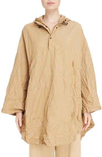 Women's Y's By Yohji Yamamoto Hooded Waterproof Parka