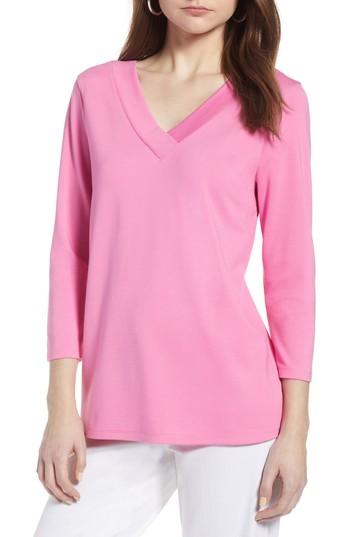 Women's Halogen V-neck Tee - Pink