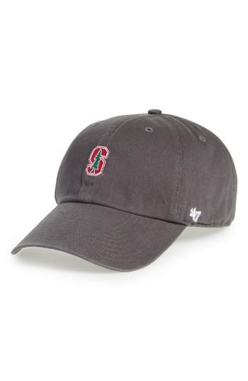 Men's 47 Brand Collegiate Clean-up Stanford Cardinals Ball Cap - Grey