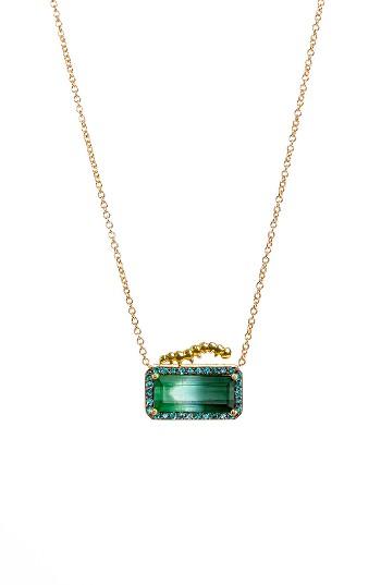 Women's Daniela Villegas Happy Caterpillar Green Sapphire & Tourmaline Necklace (nordstrom Exclusive)