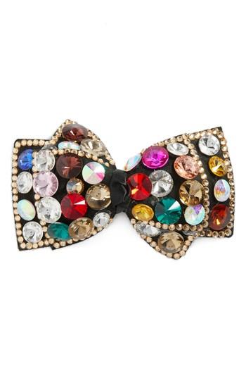 Tasha Bling Me Out Crystal Bow Barrette, Size - Coral