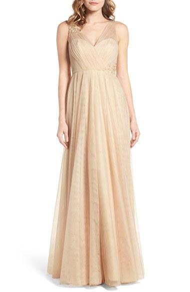 Women's Jenny Yoo Emelie Illusion Gown