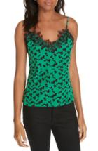 Women's Tanya Taylor Gia Silhouette Spots Lace Detail Silk Camisole - Green