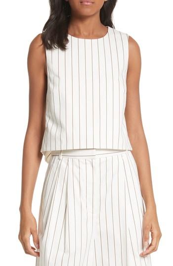 Women's Tibi Sleeveless Back Cutout Top - Ivory