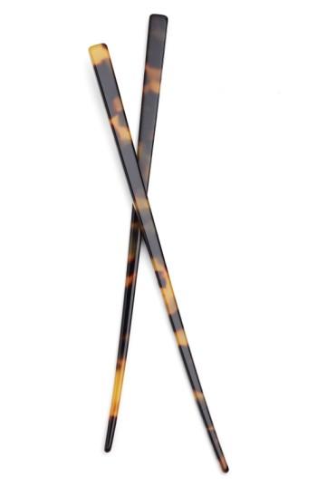 L. Erickson Hair Stick Pairs, Size - Brown