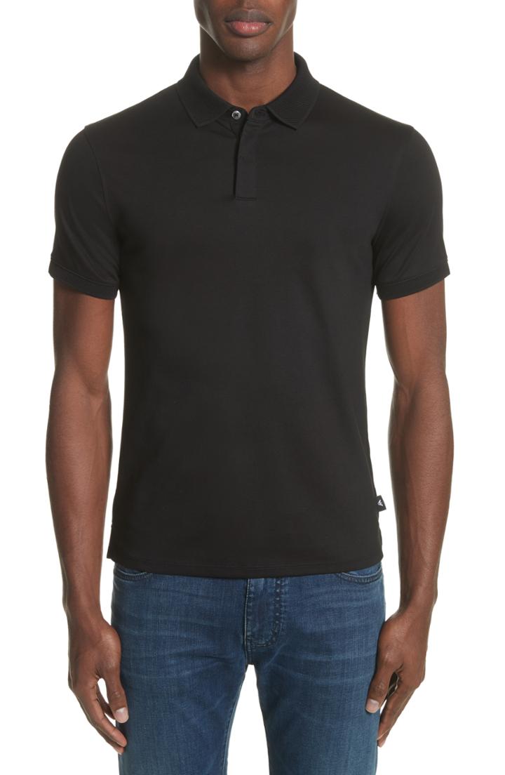 Men's Emporio Armani Slim Fit Polo, Size - Black