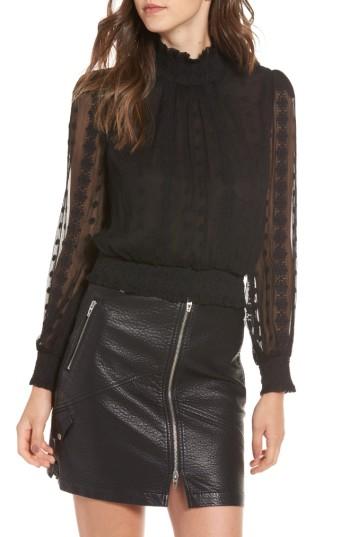 Women's Astr The Label Shiloh Silk Blouse - Black