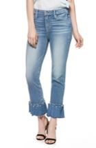 Women's Paige Transcend Vintage - Hoxton Embellished Ruffle High Waist Jeans - Blue