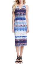 Women's Karen Kane Distressed Stripe Knit Midi Dress